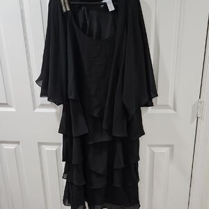 2 Pc Catherines Sophisticated Layred Dress With Matching Cover Up